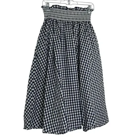 Zara Skirts Zara Blue White Gingham Buffalo Check Cottage Core